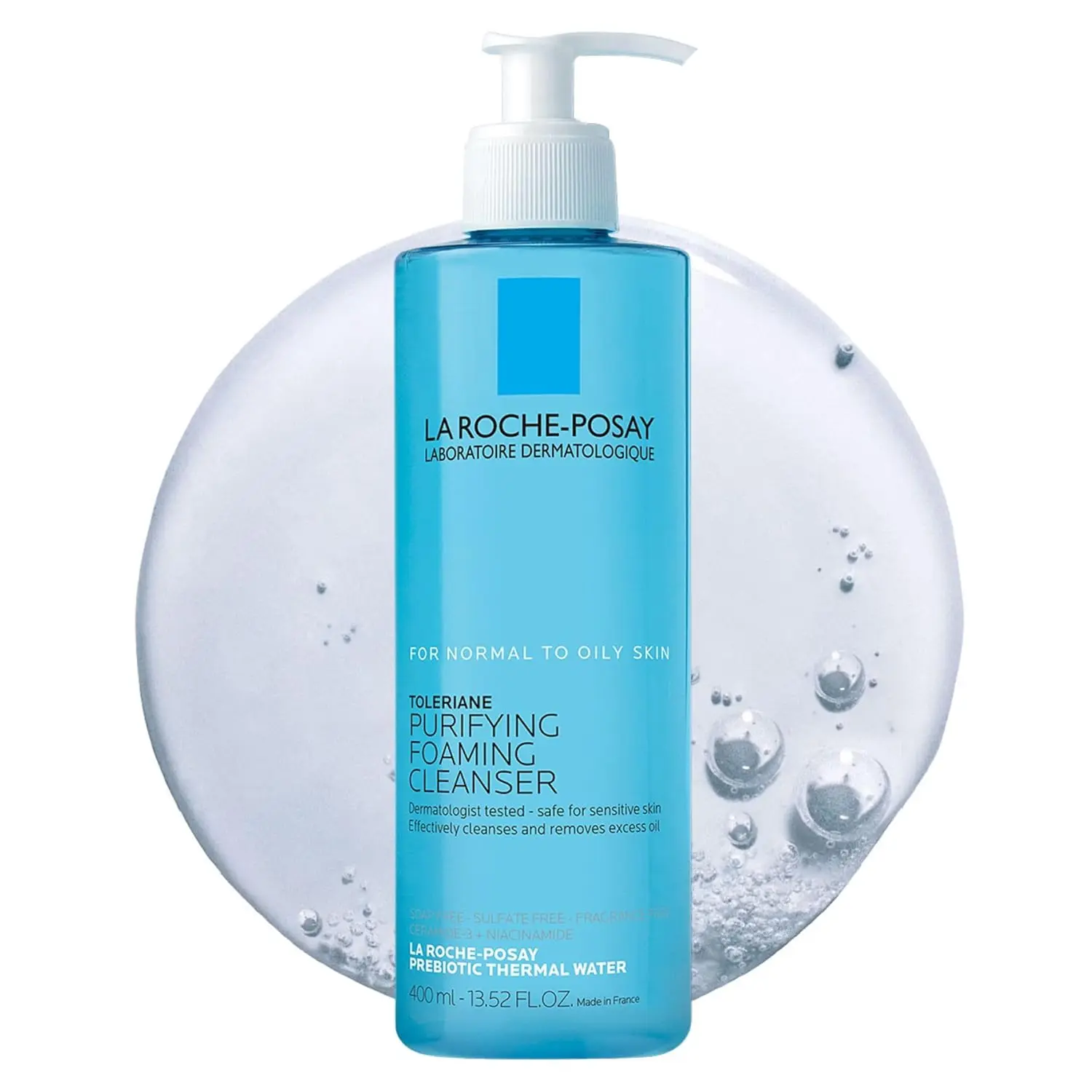 La Roche-Posay Toleriane Purifying Foaming Facial Cleanser, 13.52oz| Oil free face wash for sensitive skin with niacinamide and ceramides.Pore cleanser that won’t dry out skin and is soap free.