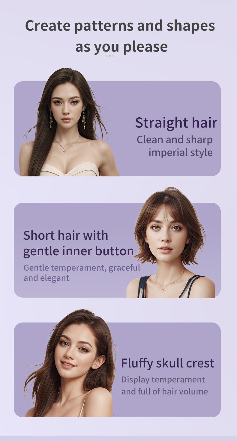 PretiHom-Hair Straightening Comb Styling Tool Anti-FrizzCurler Comfort Salon Negative lon Hair Brush StraighteningBrush Heated Hair Straightener