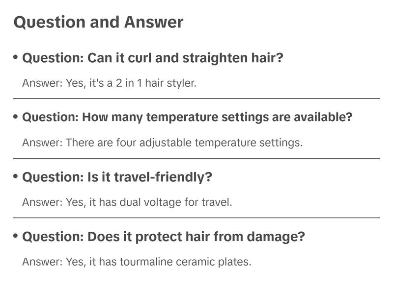 AIKO PRO 2 in 1 Ceramic Cool Airflow Hair Styler Portable Hair Straightener and Curler, 3D Floating Plate Flat Iron, Cool Air Styler, Travel-Friendly Dual Voltage White