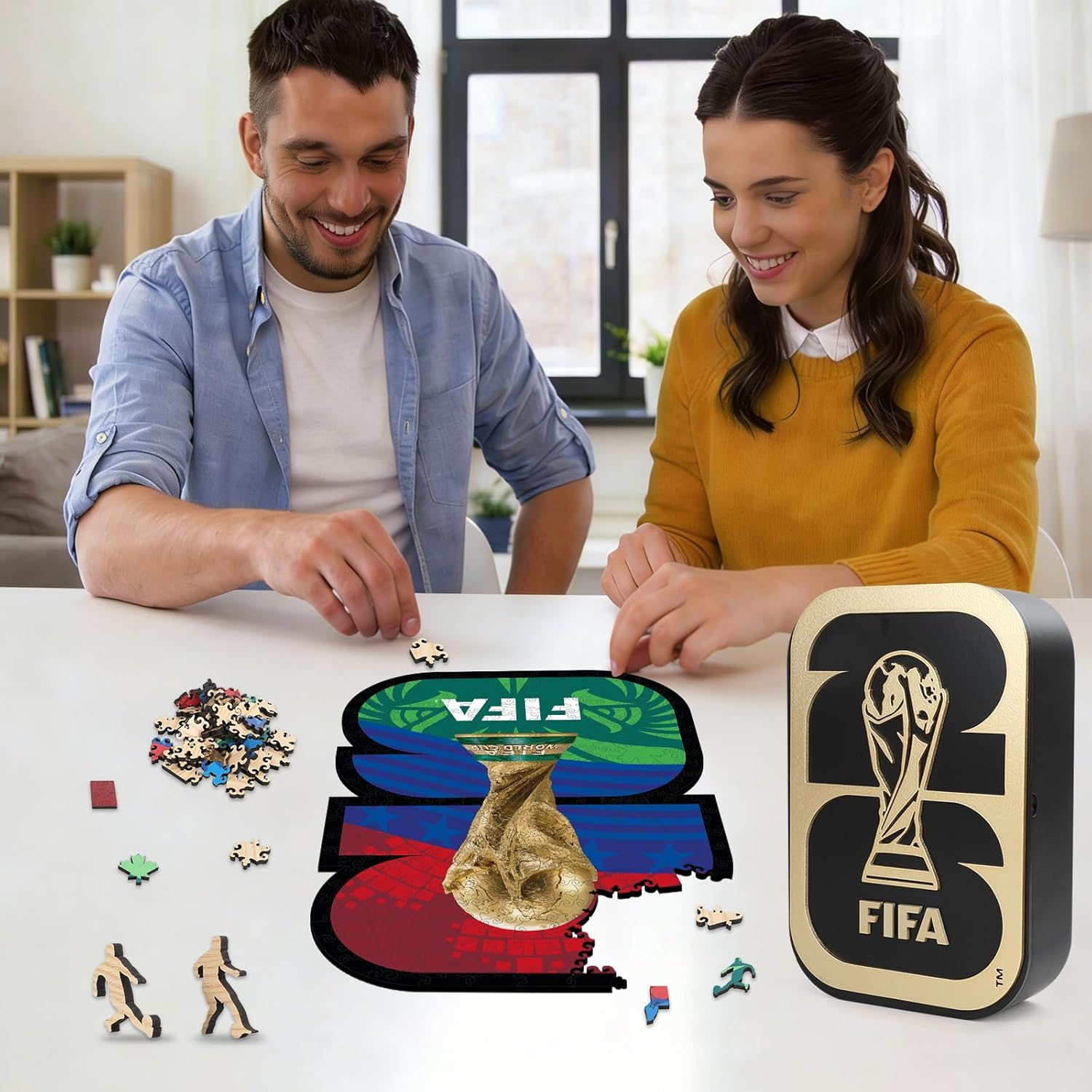FIFA World Cup 2026 Host Country Logo Wooden Puzzle for Adult, 300