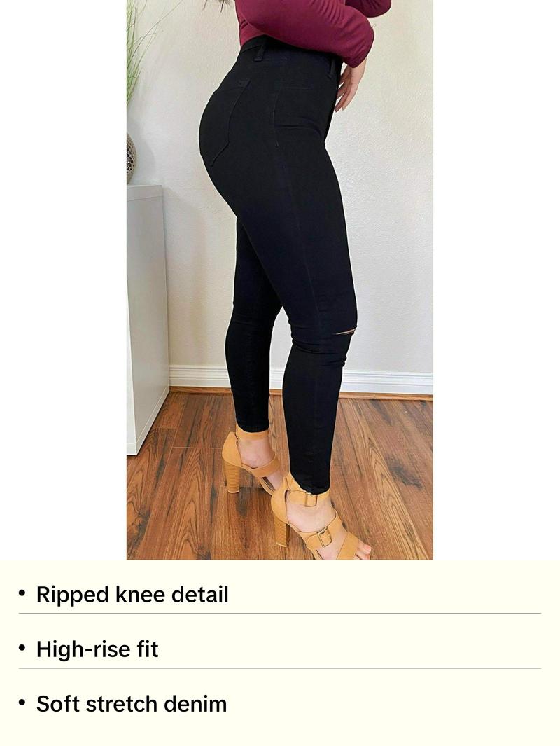 Maya’s Black High Rise Ankle Skinny C-9