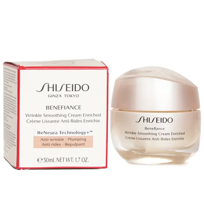Shiseido Benefiance Wrinkle-Smoothing Enriched Facial Moisturizer, 50ml/1.7oz - For Dry Skin, Supports Skin Repair & Radiant Complexion, Moisturizers