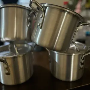 Mini Ollitas Pozoleras Stainless Steel Pots 2 Quart Capacity Durable Kitchen Cooking Utensils