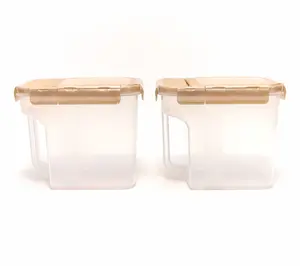 LocknLock Set of (2) 10.5-Cup Flip-Top Pantry Storage Set w/ Side Handles
