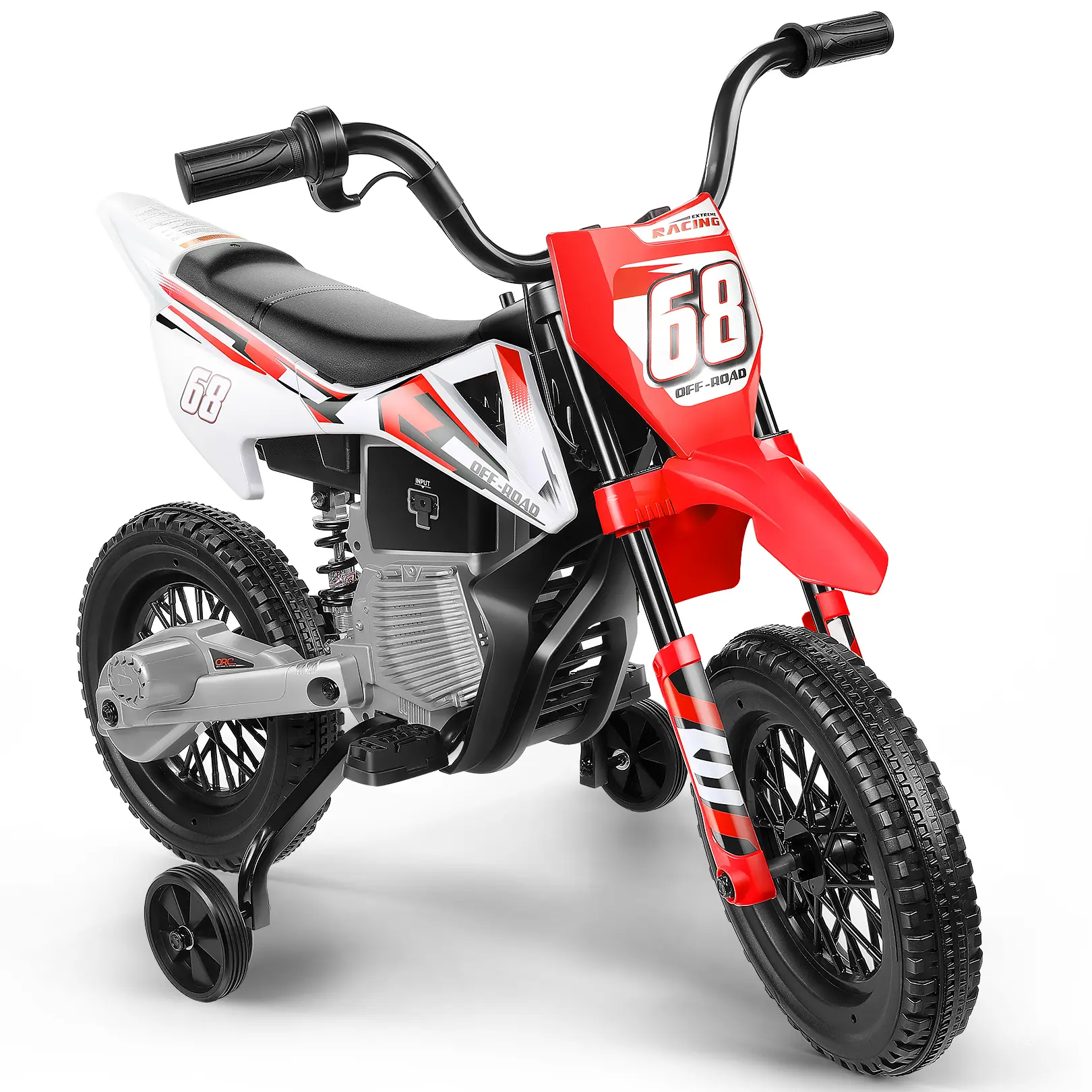 Hikole #backtoschool 12V Kids Motorcycle | Equipped with Safety Training Wheels, Self-Control Throttle Grip, Music, Spring Suspension, Idea Present for Little Kids,tiktokshopbacktoschool,glowup,SohoChic