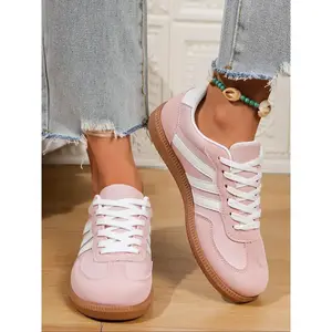 Women's Fashion Sneakers Comfortable Walking Shoes, Casual Lace-Up Design, Non-Slip Sports Shoes for Daily Wear, High-Quality Ladies Footwear, Low Top Trainer