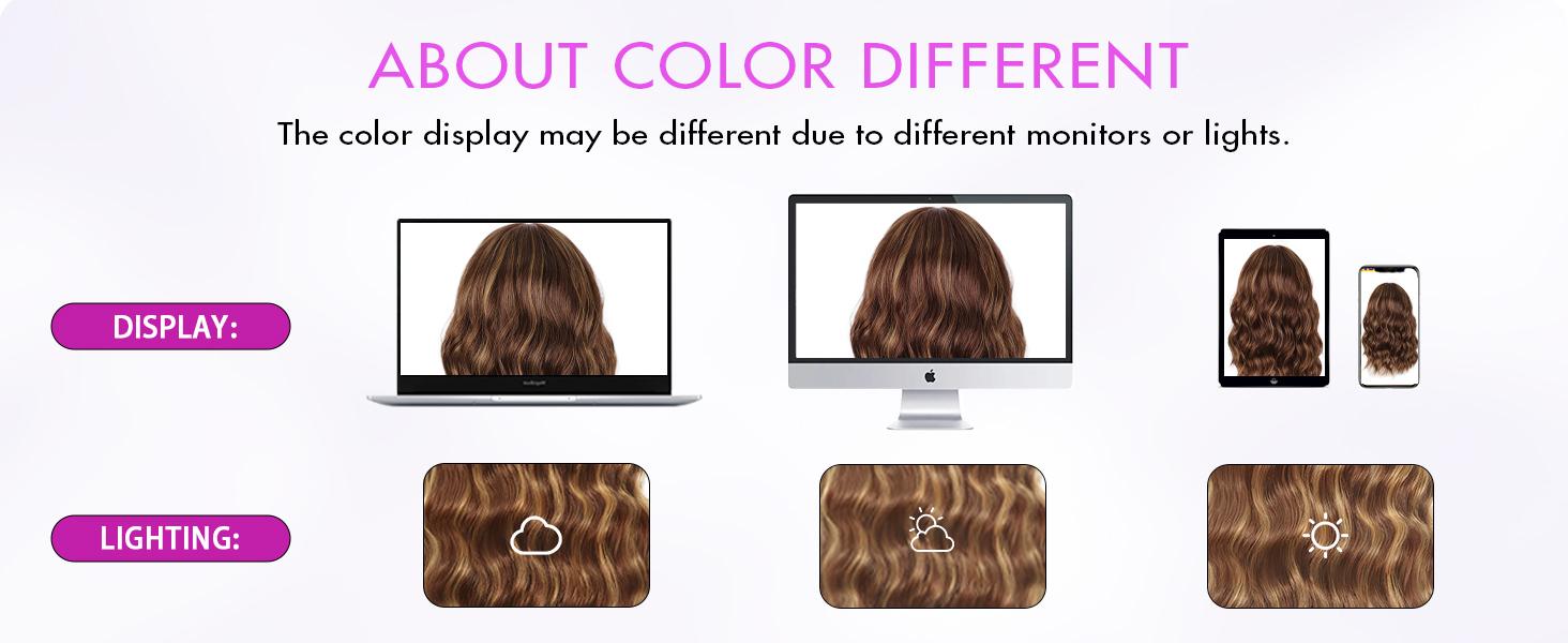 13X4 Lace Front Wigs Short Wavy Wig for Women 14Inch Honey Blonde with Brown Highlight Curly Wavy Wigs Middle Part Natural Hairline Bob Wigs Synthetic Heat Resistant Fiber Wig for Daily Party Use