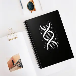 DNA Helix Spiral Notebook | Science Starry Notebook, Ruled Journal