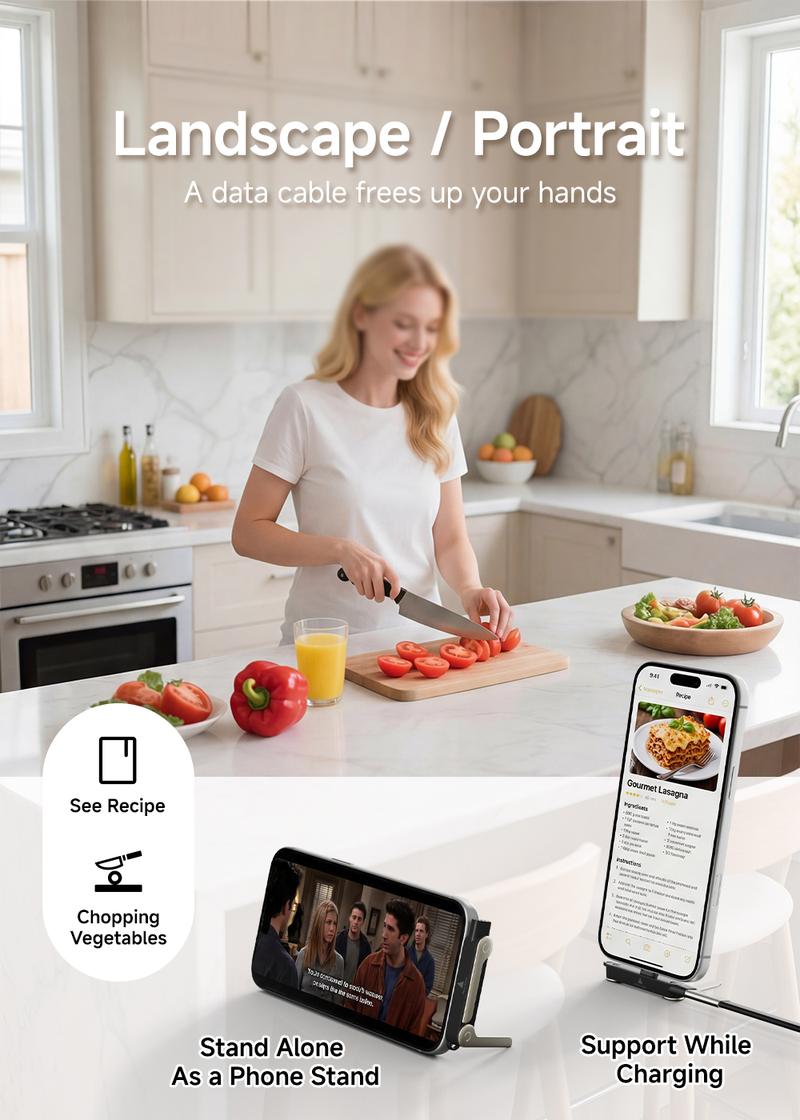 Basemo 240W Super Fast Charging 360° Rotating Invisible Stand Detachable Two-in-One Charging Cable, Zinc Alloy Silicone Type-C Cable compatible with Apple and Samsung, essential for gaming, office, and car use | Bestselling cutting-edge technology. Basemo 240W Super Fast Charging 360° Rotating Invisible Stand Detachable Two-in-One Charging Cable, Zinc Alloy Silicone Type-C Cable compatible with Apple and Samsung, essential for gaming, office, and car use | Bestselling cutting-edge technology.