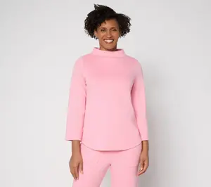 Martha Stewart Signature Reg Skylands Knit Bracelet Sleeve Top