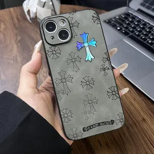 Suitable for iPhone 17/16/15/14/13/12/11 Pro/Plus/Pro Max. Laser-etched gradient cross-hatch phone case. Full-coverage design. Fashionable styling. Unisex.iPhone17/16/15 Pro Max cases