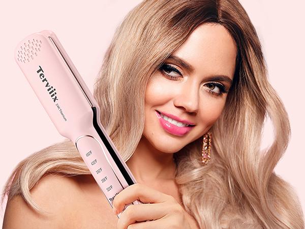 Terviiix Titanium Flat Iron Hair Straightener - ARC Non-Snagging for Smooth, One-Swipe Results, Salon-Grade Straightening Iron Saves Time on Thick, Curly, Black & Natural Hair Terviiix Titanium Flat Iron Hair Straightener - ARC Non-Snagging for Smooth, One-Swipe Results, Salon-Grade Straightening Iron Saves Time on Thick, Curly, Black & Natural Hair