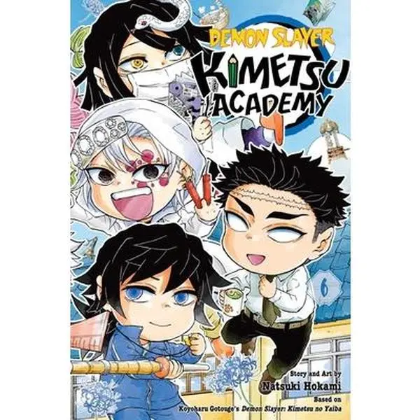 Demon Slayer: Kimetsu Academy Vol. 6 - Koyoharu Gotouge, Casual Comedic Spin-off Manga Collectibles, Paperback, 0.37 lbs, 7.4" h x 5.11" l x 0.6" w