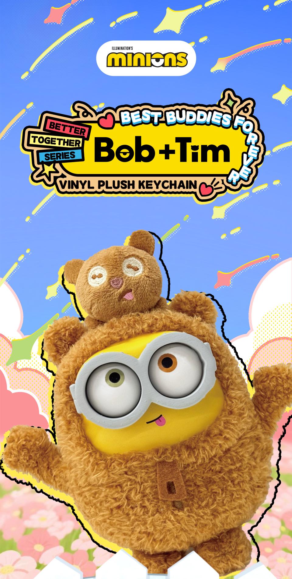 52TOYS Bob & Tim – Best Buddies Forever Series Vinyl Plush Keychain Blind Box Kawaii Creative Gift Room Decor Desktop Decoration Gift for  Birthday Party