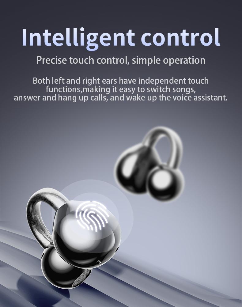 Acer OHR512 Open-Ear Earbuds, Clip-On Headphones, Bluetooth5.4，Lightweight Comfort, Firm-Shell Design, HIFI Sound,Listen to music, make phone calls, work, exercise, Suitable for smartphones such as Apple and Samsung Audio Headset Electronic ear headphone