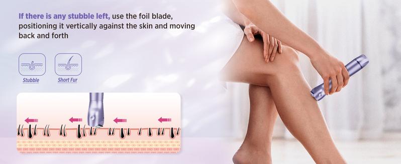 Bikini & Facial Trimmer Electric Razors for Women, Rechargeable Pubic Body Hair Trimmer Electric Shaver for Legs Body Hair, Bikini Shaver IPX7 Waterproof, Gifts for Women, Purple