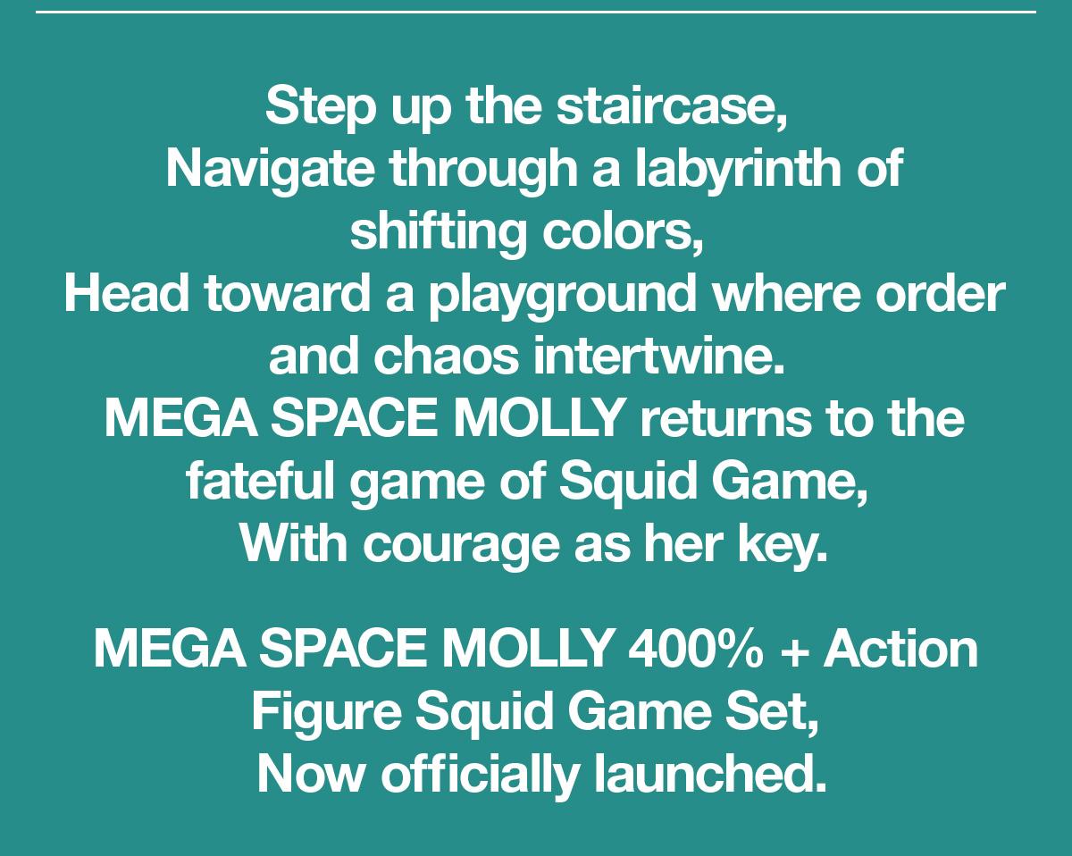 POP MART MEGA SPACE MOLLY 400% + Action Figure Squid Game Set