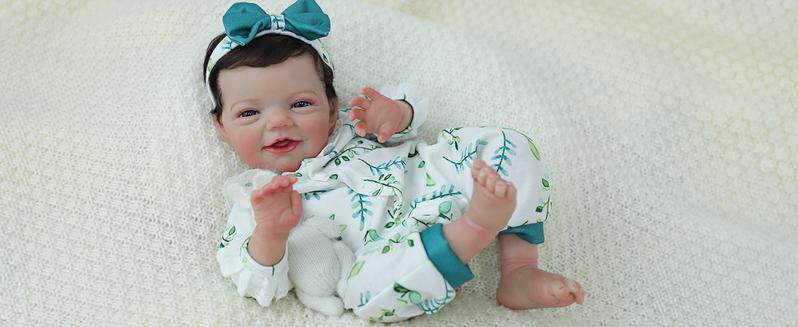 [WOOROY] Reborn Baby Doll - Excellent Gift for Birthday Christmas Gift and New Year, 18 In Lifelike Realistic Baby Doll Soft Vinyl Limbs & Head with a Soft Cloth Body Doll for Kids Age 3+