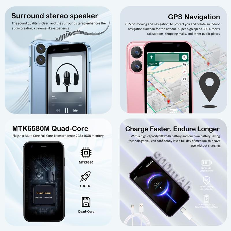 3-Inch Full-HD Screen, Quad-Core 1.3ghz Processor, Dual Sim (wcdma+gsm), 2gb + 16GB Memory, 8mp Auto Focus Camera, Lightweight Design, Dual Sim Smartphone