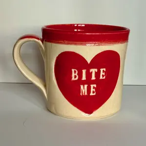 Matt Burton Pottery, Bite Me Heart mug