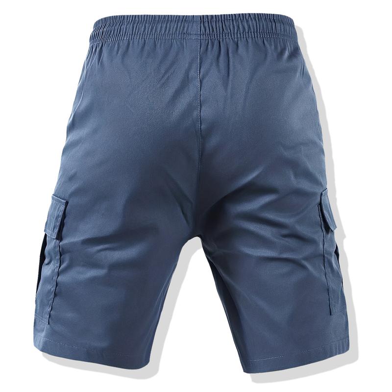 Men's Casual Fashion Shorts - Loose Version Solid Color Pocket - Daily Shorts - Fashion Men's Shorts - Glossy Textured Shorts