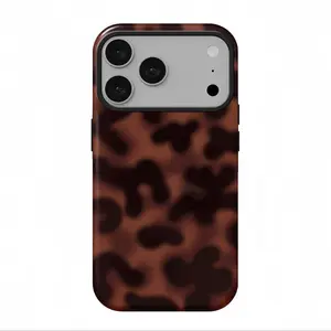 Leopard Print Phone Case for iPhone 17 Pro Max 16 15 14 13 Plus Double Layered Protective Cover with Stylish Secure Fit