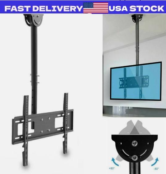 Full Motion Ceiling TV Wall Mount Bracket for 32 40 42 46 50 55 60 65 70 LED LCD