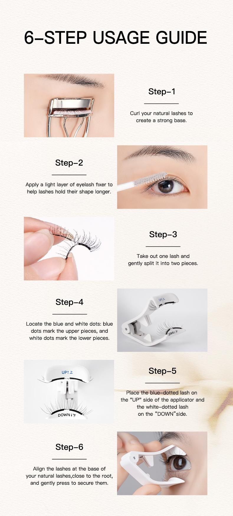 Wosado Soft Magnetic Eyelashes All-in-One Box, Reusable, Glue-Free, Waterproof, Lightweight, Natural Style Makeup Cosmetic