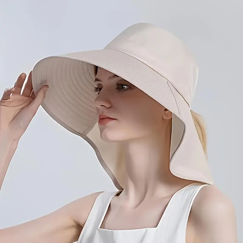 Lightweight Bucket Hat with Ponytail Hole, Adjustable Fit, Sun Protection Women main image 4