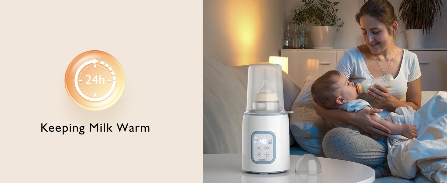 GROWNSY Baby Bottle Warmer, Mom's Best Choice,  Fast Baby Milk Warmer with Timer for Breastmilk or Formula, Accurate Temperature Control, Multifunctional Baby Bottle Warmers for All
