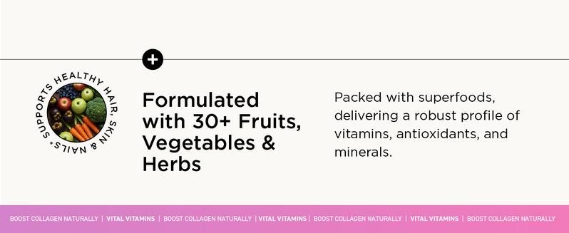 Vegan Collagen Booster - Plant-Based Collagen Supplements - Supports Hair, Skin, Nails & Joints - with Hyaluronic Acid - 60 Capsules