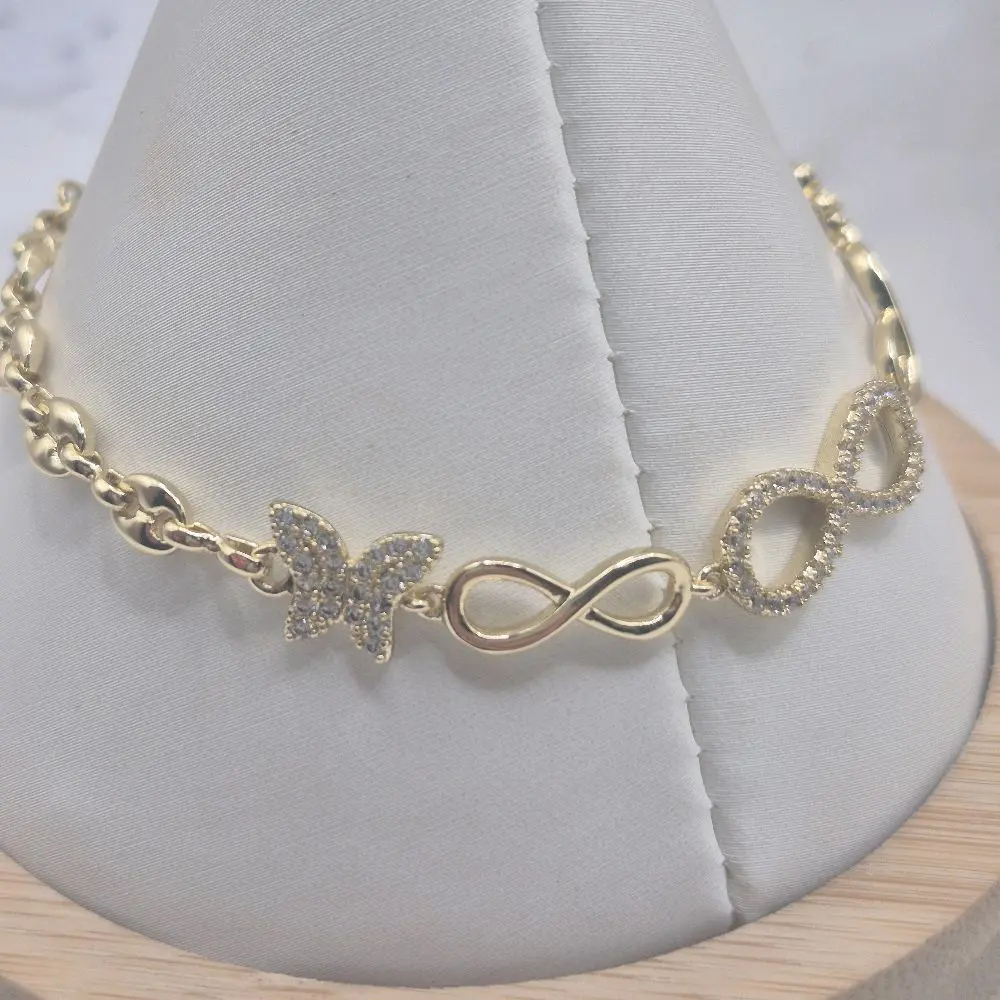 infinity laminated gold bracelet
