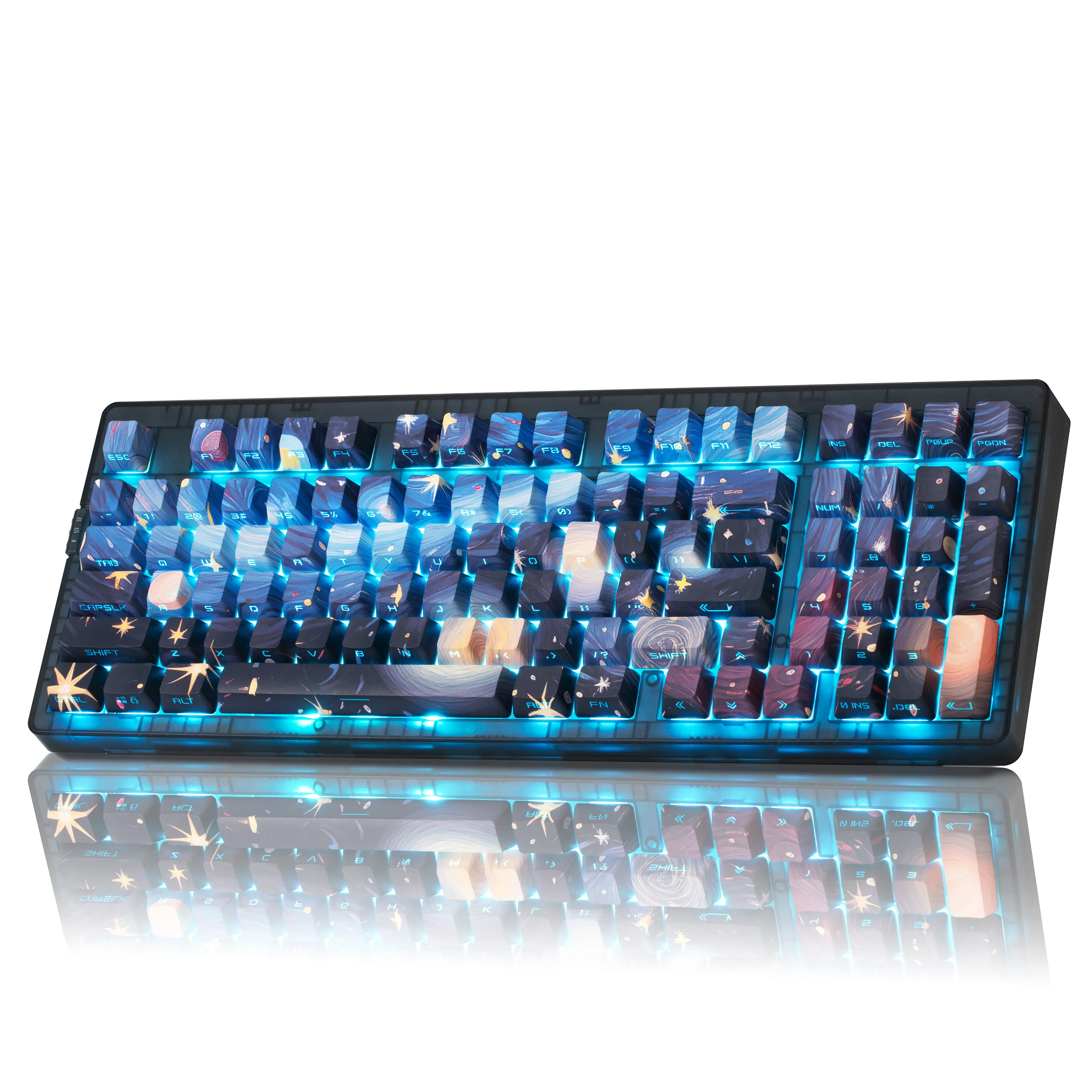 Creator Pick: ZH980-Entire Lineup Ergonomic Mechanical Wireless Gaming Keyboard - 3 Connection Methods, Artistic Keycaps, Hot-Swappable Support, Keyboard for Gaming,back to school,back to school shopping tiktokshopbacktoschool