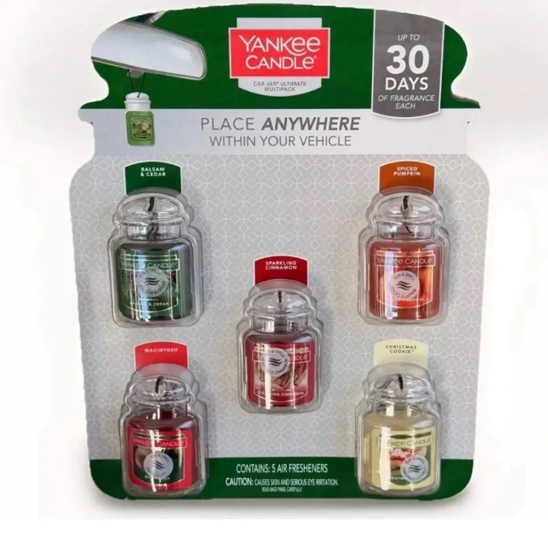 Yankee Candle Holiday Car Jar Ultimate Air Freshener 5 Pack Assorted Scents Balsam Ced