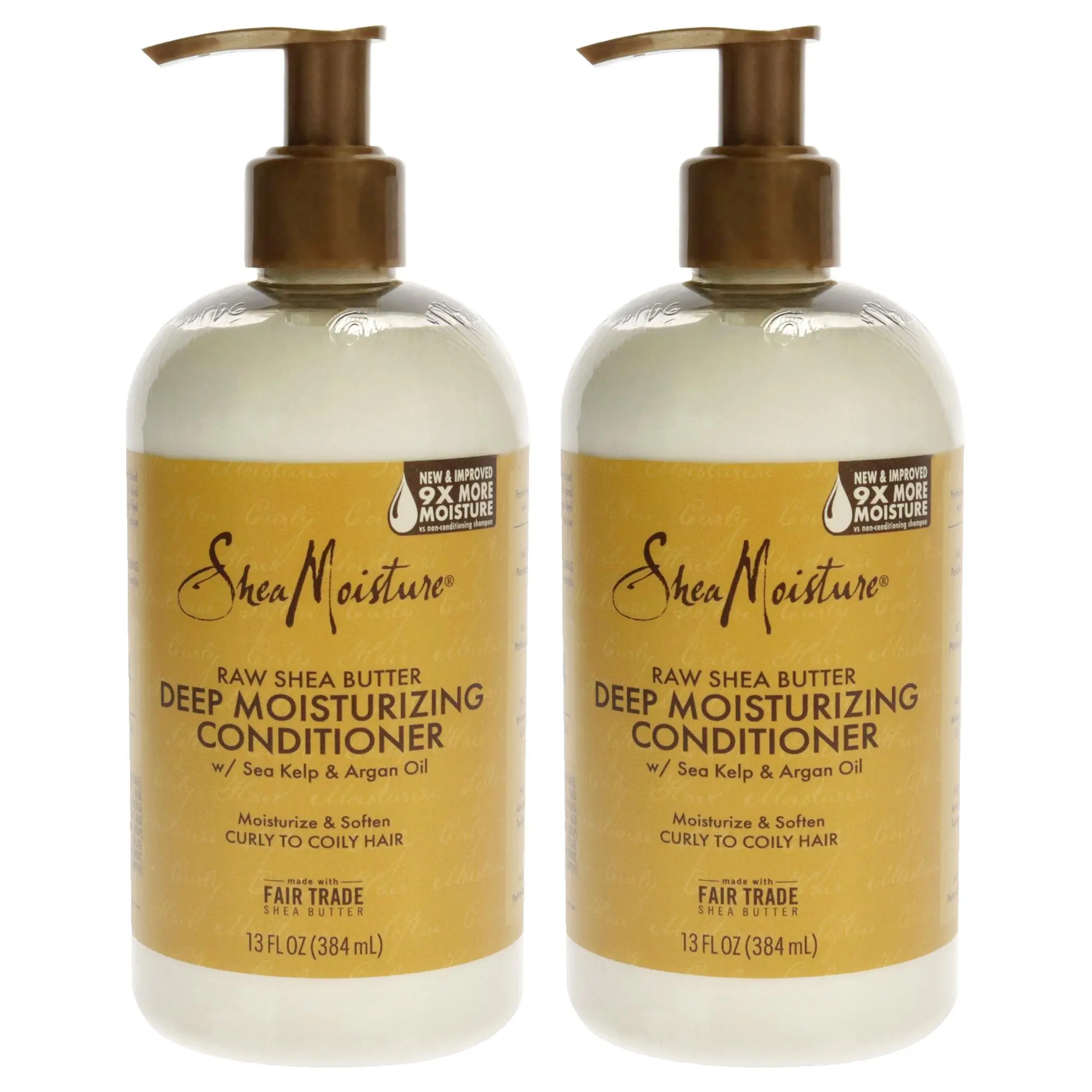 Shea Moisture Raw Shea Butter Restorative Haircare Conditioner - 2 Bottles, 13 fl oz, Moisturizing Argan-Infused, Unisex (Beauty & Personal Care)