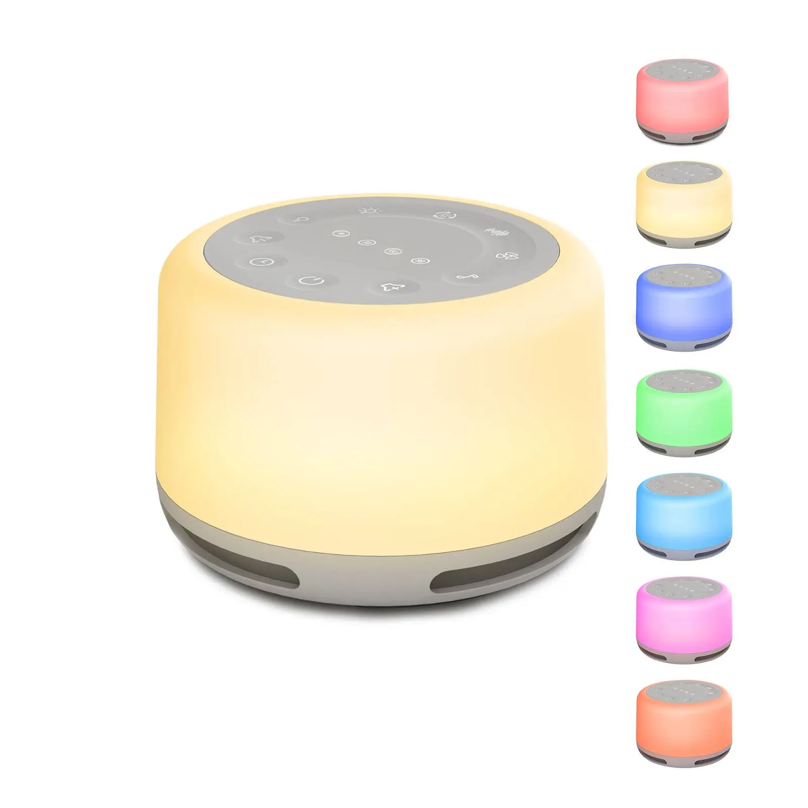 Vaydeer White Noise Sound Machine - Portable Sound Machine for Adults,Children,Babies, Sound Machine for Sleep, with Bluetooth Function,24 Soothing Sounds,7 Colors Light, Timer, White Noise Machine for Sleeping Office Privacy Home Gift, Christmas present