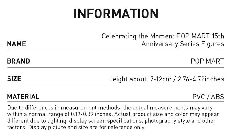 POP MART Celebrating the Moment POP MART 15th Anniversary Series Figures