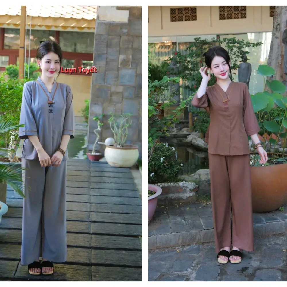 Pháp Phục Nữ ( Vietnamese Size ) / Women's Temple  / Women Ao Ba Ba / Vietnamese Tradition Phap Phuc / Luna New Year