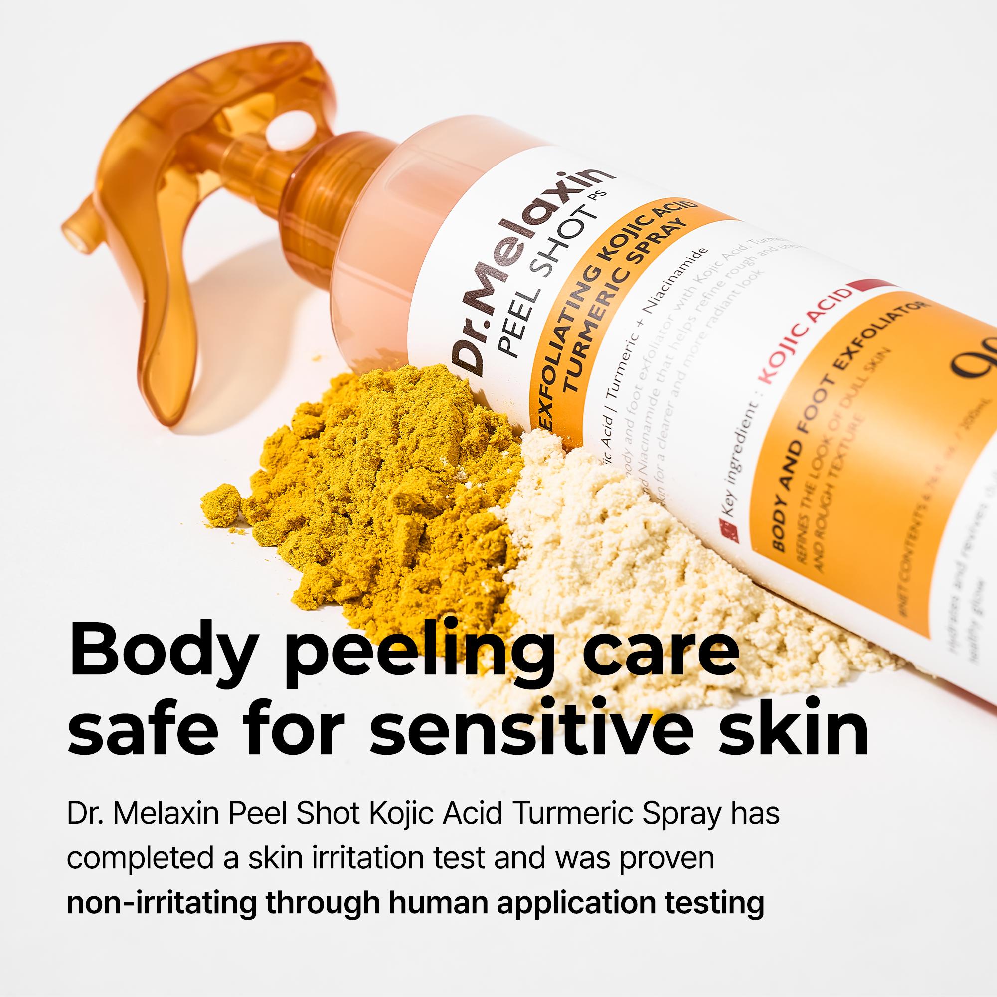 [Dr.melaxin Official] Peel Shot Keratin Care Kojic Acid Turmeric Spray 200ml Pore Clearing Exfoliating Formula Skin Repair Scrub
