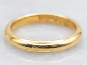 Unisex Yellow 22-Karat Gold Wedding Band