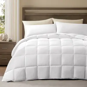 ACCURATEX Lightweight Duvet Insert - 100% Cotton Shell, 250GSM Filling Summer Down Alternative Comforter,Ultra-Soft&Breathable, Thin Quilted Duvet Insert with 8 Tabs, Machine Washable