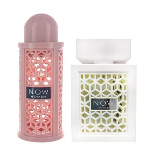 Lattafa Perfumes Rave Now Women + Rave Now White [Set of 2] - Citrus, Floral, Fruity, Vanilla - 3.4 oz Per Bottle