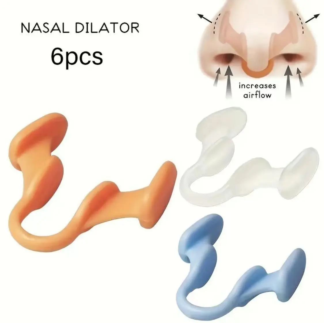 Natural Material Nasal Dilator, Anti-Snoring Reducing Aids, Sleep Support Reducing Aids, Snoring Solutions for Maximum Airflow & Easier Breathing, 6pcs Medical Sleep & Snoring Health Supplies, Set, Anti-Snoring Snore Reducing Aids