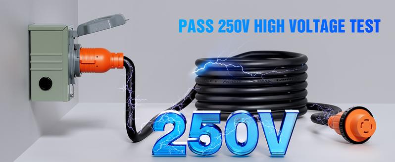 Nilight 30A 25FT Generator Extension Cord Power Inlet Box with Locking Connector 125/250V 7500W 10 Gauge STW ETL Listed 4 Prong L14-30P L14-30R Cable for Generator RV Outdoor Use Nilight 30A 25FT Generator Extension Cord Power Inlet Box with Locking Connector 125/250V 7500W 10 Gauge STW ETL Listed 4 Prong L14-30P L14-30R Cable for Generator RV Outdoor Use