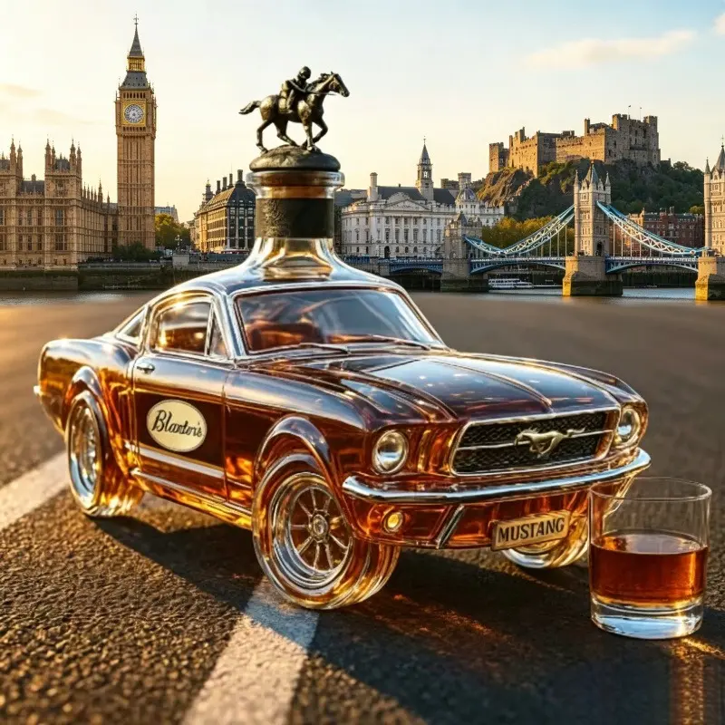 Full-Car Shape Glass Whiskey Decanter with Airtight Glass Body Stopper - Home Decor Statue, Gift Ideas for Husbands, Ideal for Father’s Day & Man Caves, All Seasons
