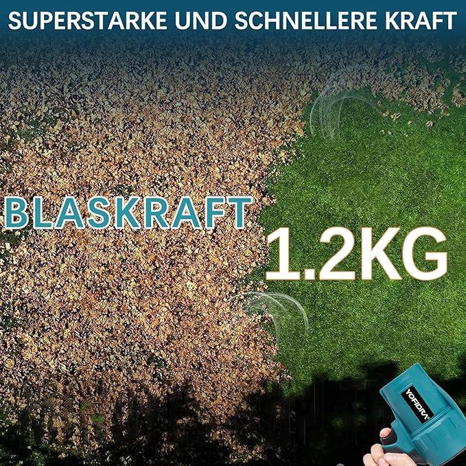 YOFIDRA Cordless Leaf Blower 600 CFM 120 MPH, 5-Speed Brushless Electric Blower with Dual 6.0Ah Batteries & Fast Charger, Long Run Time for Yard, Leaves, Snow & Garage Cleaning