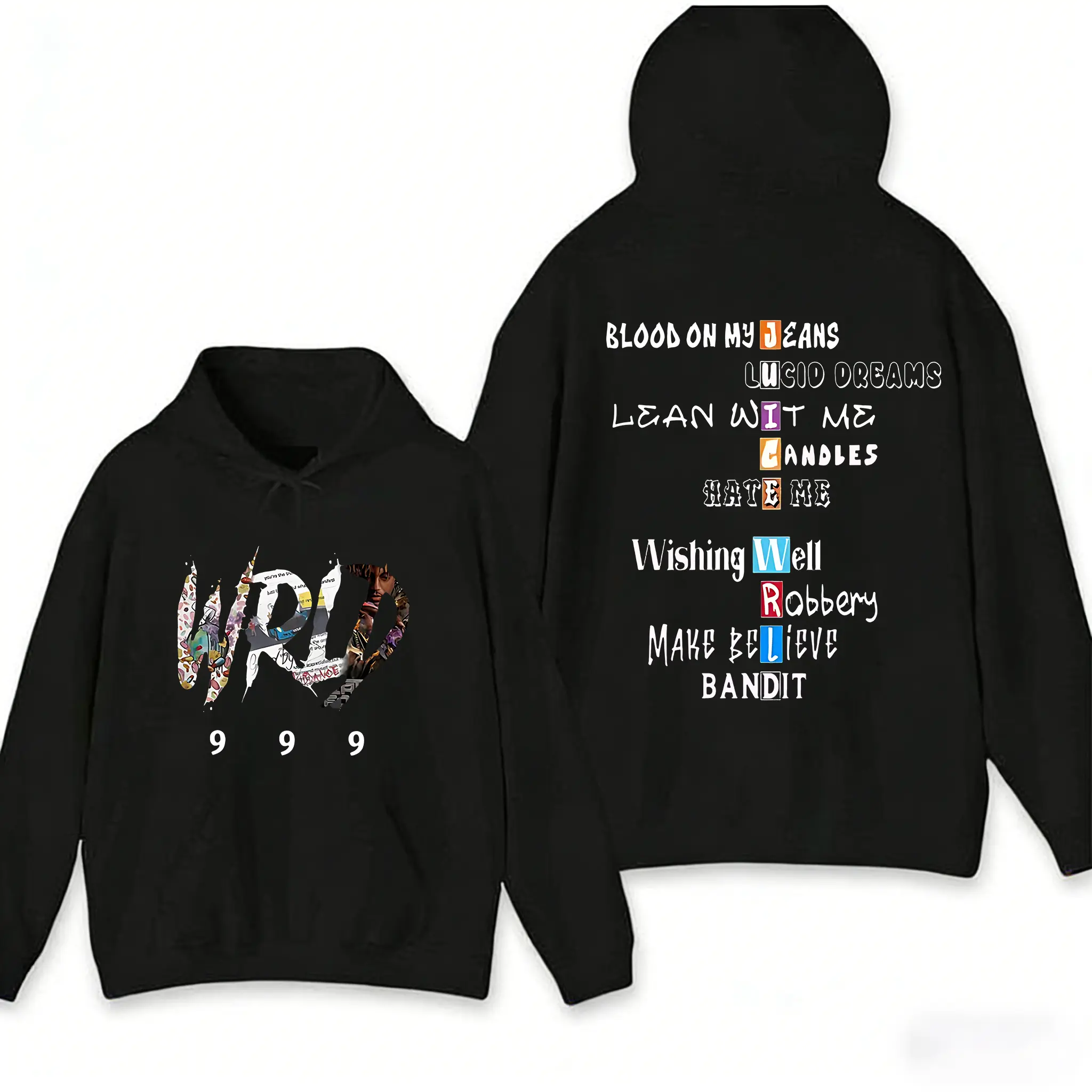 Men's 999 Music Pullover Hoodie - Limited Edition Menswear Streetwear, Cozy Breathable Fabric Sweatshirt with Viral Tracklist Vibes