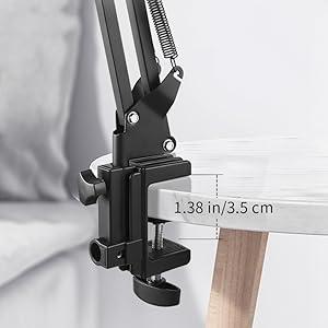 UGIFT Adjustable Bed Phone Holder with Long Arm Clip - Metal Stand for Phones & Tablets - Easy Installation & Stable Viewing Angle