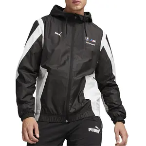 PUMA Mens X Bmw M Motorsport Woven Jacket Athletic Outerwear Casual - Black