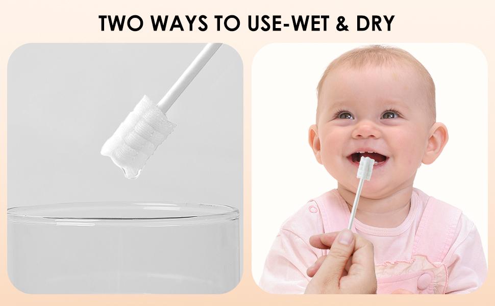 Dearlomum Tongue Cleaner & Newborn Baby Toothbrush Set 48pcs/96PCS/144pcs Disposable Infant Toothbrush for Oral Care Gauze Gum Cleaner Dental Careing Stick Dental Care for 0-36 Month Baby